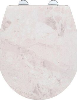 WENKO WC-Sitz White Marble, mit Relief, aus antibakteriellem Duroplast