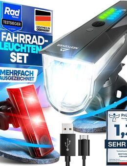 NEXTCOVER Fahrradlicht Set USB aufladbar Fahrradlampe Rücklicht - Birkenfeld (Baden-Württemberg)