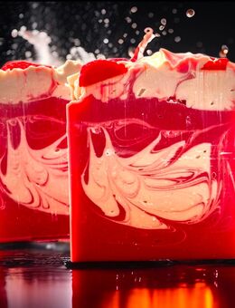 Olivenölseife „Strawberry Cheesecake“ ❤️5,99€/100 g❤️ - Weimar