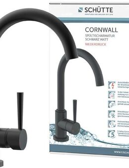 Schütte Spültischarmatur Cornwall Niederdruck, 360° schwenkbarer Wasserhahn, Mischbatterie