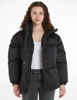 Tommy Jeans Steppjacke TJW OVR SATIN PUFFER mit Tommy Jeans Markenlabel