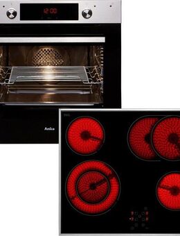 Amica Backofen-Set BOPXC 956 000 E, mit 2-fach-Teleskopauszug, Pyrolyse-Selbstreinigung, großem Timer und Heißluft