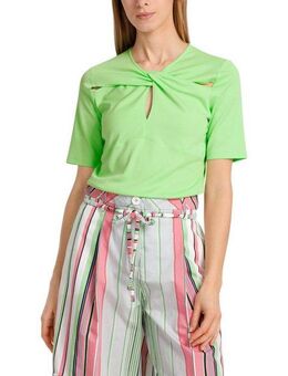 Marc Cain T-Shirt "Collection Beach House" Premium Damenmode Mit Knoteneffekt, schmal geschnitten