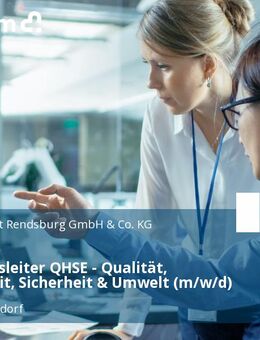 Abteilungsleiter QHSE - Qualität, Gesundheit, Sicherheit & Umwelt (m/w/d) - Schacht-Audorf