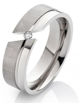 Damen Ring 6 oder 8mm breit Titan DT013 Gravur - Aholming