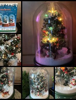 Spieluhr | Weihnachten | Melodie | Licht | Schneefall | OVP | GUT - Dresden