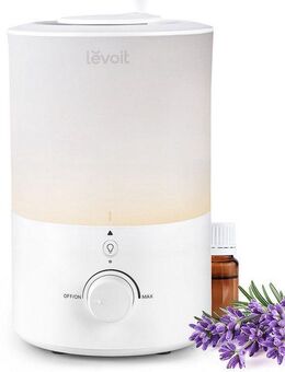 Levoit Kombigerät Luftbefeuchter und -reiniger Dual 150 Ultrasonic Cool Mist Humidifier, für 27 m² Räume, Top-Fill, 3 l, mit Nachtlicht, 25 Std. Laufzeit, spülmaschinenfest