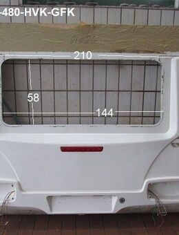 Bürstner Wohnwagen Heckverkleidung GFK ca 150 x 210 gebr. (zB 4824 480TL avantgarde Ventana BUSA-2029A) - glasfaserverstärkter Kunststoff - Bugfrontdeckel / Bugklappe / Gasklappe / Flaschenkastendeckel / Flaschenkastenabdeckung - Schotten Zentrum