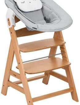 Hauck Hochstuhl Alpha Newborn Set, Nature Grey, mit Newborn Aufsatz, FSC® - schützt Wald - weltweit