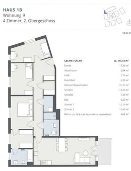 Neubau-Traum mit Stil 4-Zimmer-Wohnung im 2. OG mit Balkon - Solingen (Klingenstadt)