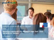 Honorar-Lehrkraft für Deutsch oder DaF / DaZ (m/w/d) in Teilzeit - Stuttgart