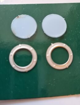 2 Bullaugen D: 12mm Flaches Neusilber verglast mit Schutzfolie - Düsseldorf