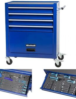 Einhell Werkstattwagen BT-WW 180 Kit 180tlg. Werkzeugsatz 4Schubl. bis 75kg Last - Wuppertal
