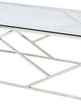 SalesFever Couchtisch Couchtisch mit stilvoller Eleganz, Edelstahlgestell: Robust, rostfrei und stilvoll