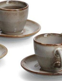 Zeller Present Espressotasse, Keramik, spülmaschinengeeignet, 8-teilig (4 Tassen, 4 Untertassen)