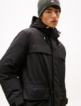 Tommy Jeans Parka TJM CITY READY wasserabweisend, relaxed fit, mit fester Kapuze, Winterjacke