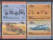 8 Briefmarken Autos (mot013) - Satz - Ueckermünde