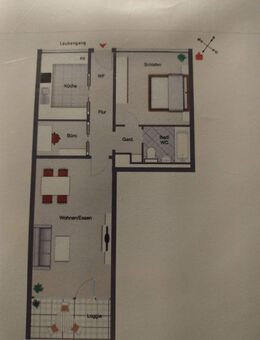 Provisionsfreie 2,5 Zimmerwohnung mit Aussenstellplatz,Einbauküche und grossem Balkon - Riedenburg