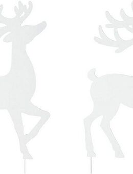 Creativ deco Weihnachtsfigur Weihnachtsdeko (2 St), Hirsch zum Stecken