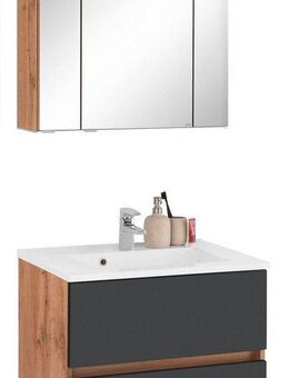 welltime Badmöbel-Set Lucca, (2-St), Breite 60 cm, mit LED-Spiegelschrank