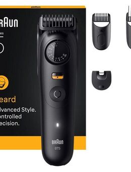Braun Haarschneider Barttrimmer BT5520, ultrascharfe Klinge, 120 Min Akkulaufzeit, 40 Längeneinstellungen