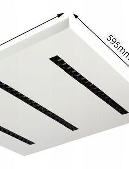 Aufputz-LED-Deckenpaneel 60x60 UGR 50W KASSETTE neutralweiß UGR 16, geringer Blendfaktor weiss Set2 - Wuppertal