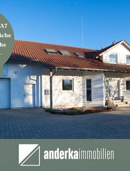 320 m² Gewerbefläche und 152 m² Wohnfläche! Wohn- und Geschäftshaus direkt an der A8 / A7. - Bibertal