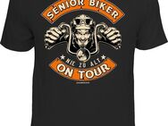 Cooles T-Shirt Senior Biker on Tour Motorrad Top Qualität - Größen: S-M-L-XL-2XL-3XL-4XL - Berlin