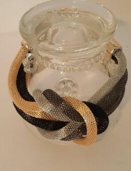 NEU * Ausgefallen * extravagant * Bi- Color * Knoten * Armband * Armschmuck * Gold * Silber * anthrazit * schwarz * - Riedlingen