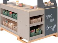 MUSTERKIND® Kaufladen Bollea, warmgrau/natur, FSC®-Holz aus gewissenhaft bewirtschafteten Wäldern