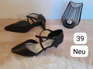 Neue matt-schwarze Pumps, INSPIRED SHOES Gr.39, Komfort Fußbett - Mülheim (Ruhr)