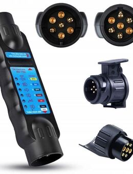 STECKER Testgerät für Anhänger Funk-Steckdosentester mit 2 Adapter 13/7 - 7/13 Set 1 - Wuppertal