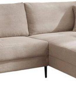 Trends by HG Ecksofa Summer L-Form, in Cord-Stoff mit Metallfuß