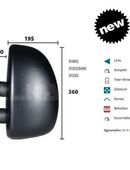 AUSSENSPIEGEL LINKS ELEK BEH. KON. KURZ CITROEN JUMPER 244 8149J2 in 44319