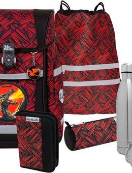 McNeill Schulranzen Tenero, Zack (Set, 5-tlg), inkl. Federmäppchen, Turnbeutel, Schlamperrolle & Motivmagnet