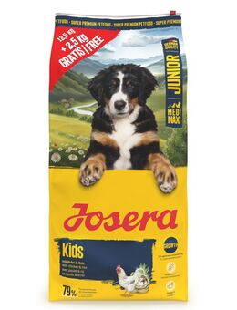 2,5 kg gratis! 15 kg Josera - Medi/Maxi Junior Kids