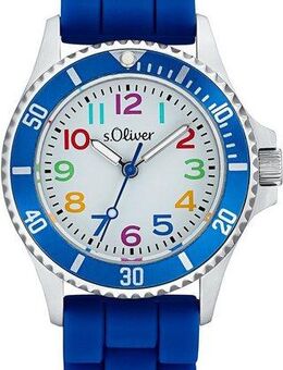 s.Oliver Quarzuhr 2033504, Armbanduhr, Kinderuhr, analog, Silikonarmband, Geschenkidee