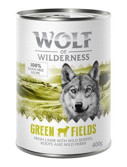 Wolf of Wilderness Adult 1 x 400 g - Green Fields - Lamm, Johannisbeeren, Cranberries