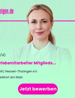 Vertriebsmitarbeiter Mitgliedschaft und Versicherung (w/m/d) - Gera