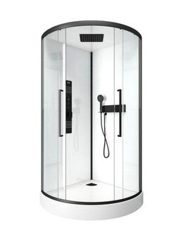 Marwell Komplettdusche White Round, BxT: 90x90 cm, Einscheibensicherheitsglas, inkl. Armaturen