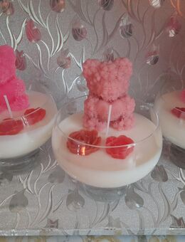 Kerzen Glas mit süßen teddy - Schleusingen