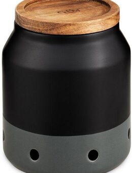 Cole & Mason Aufbewahrungssystem Elmdon, Keramik, (1-tlg), stylische Keramikaufbewahrung, Deckel aus Akazienholz