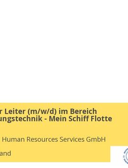 Technischer Leiter (w/m/d) im Bereich Veranstaltungstechnik - Mein Schiff Flotte - Berlin Mitte