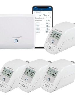 Homematic IP Heizkörperthermostat Bundle Starter Set Heizen + 2x Heizkörperthermostat basic, Access Point + 4 x Homematic IP Heizkörperthermostat - basic