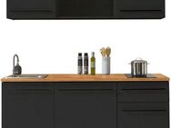 BASIC by Balculina Pantryküche Jazz Singleküche, Breite 160 cm, wahlweise mit E-Geräten und Mikrowelle