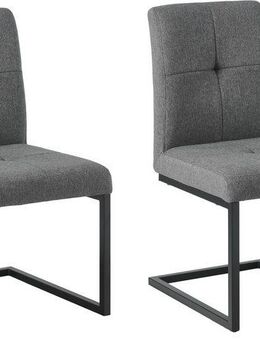 Home affaire Esszimmerstuhl Geranie Freischwinger, Schwingstuhl (Set, 2 St), mit 3D-Steppung, robustes Gestell, hochwertiger Stoff