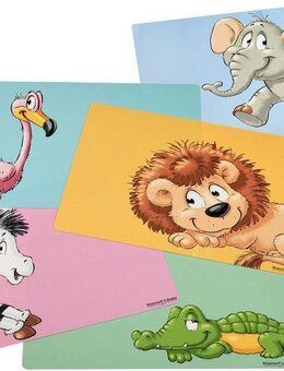 Ritzenhoff & Breker Platzset Happy Zoo, (Set, 5-St), pflegeleichter Kunststoff, mit Tier-Motiven