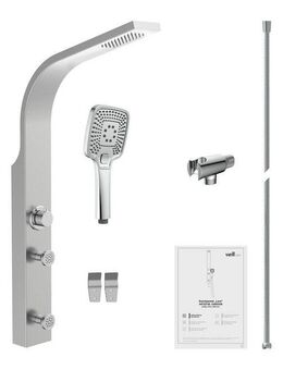 welltime Duschsäule Laos, Höhe 102 cm, Duschsystem mit Regendusche,Massagedüsen & Handbrause mit 3 Funktionen