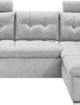 ED EXCITING DESIGN Ecksofa Oman L-Form, mit Bettfunktion, Bettkasten, Armteilverstellung & Kopfstützen