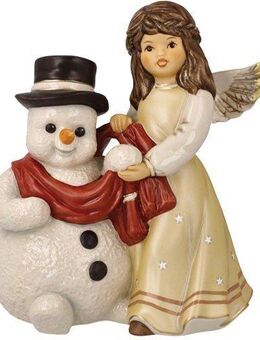 Goebel Engelfigur Engel - Kuschelige Winternacht, Weihnachtsdeko, Höhe ca. 14,5 cm (1 St), Sammlerfigur, Weihnachtsfigur, Dekofigur aus Steingut